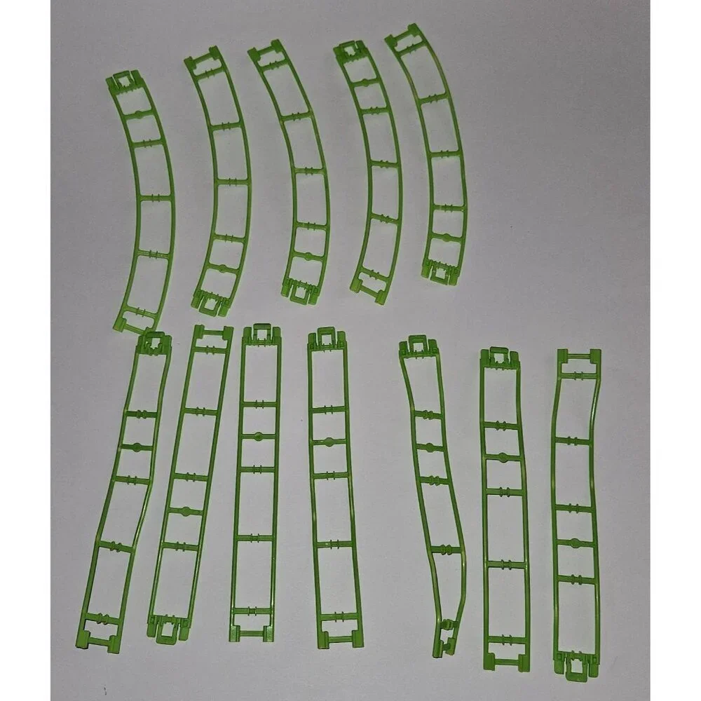 300+ K'nex Mixed Lot Replacement Pieces Roller Coaster Track Yellow Green READ